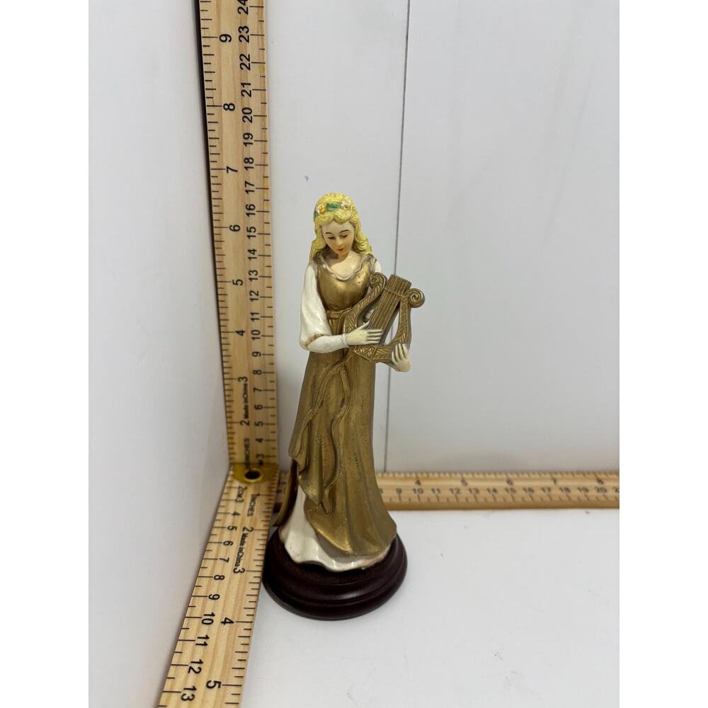 Vintage Enesco Angelic Girl With Harp Figurine – "Memories of Yesterday" Style